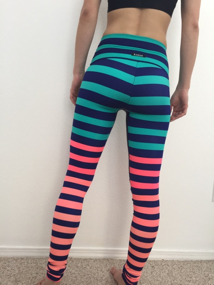 striped athletic leggings