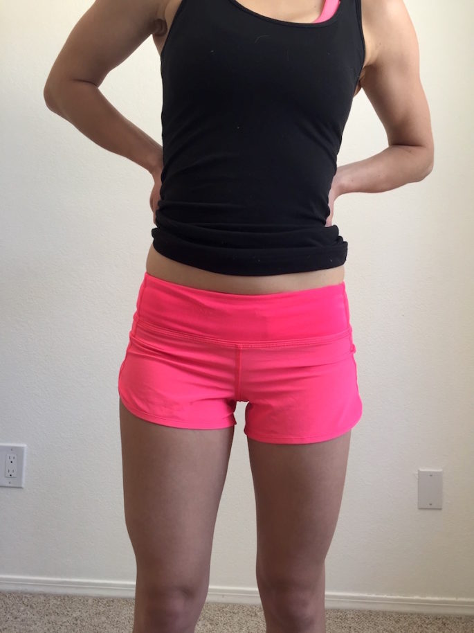 pink lululemon shorts