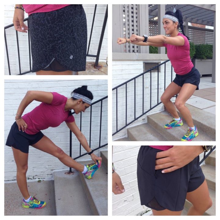 lululemon-bumble-berry-tonka-stripe-short-sleeve-swiftly-black-go-distance-shorts