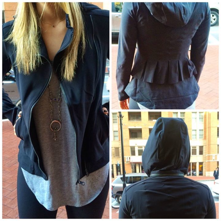 lululemon blackl bust a move jacket asymmetrical moto
