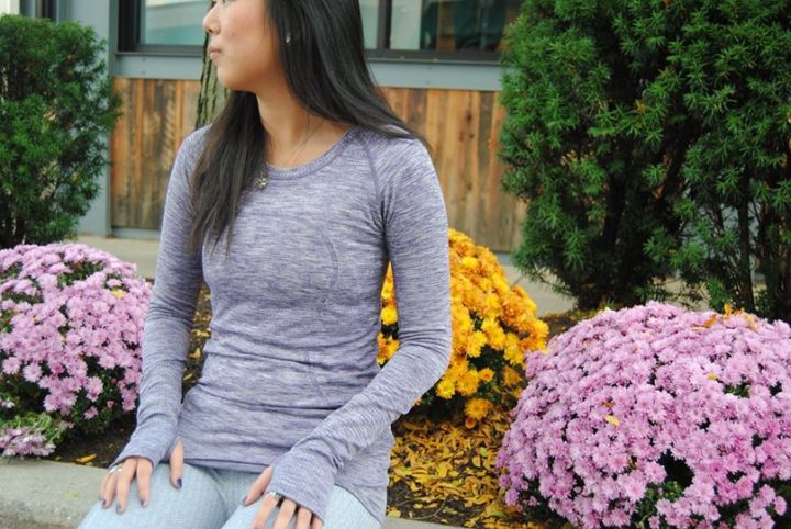lululemon heathered going grape swiftly long sleeve