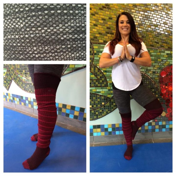 lululemon diamond jacquard deep coal wunder under pants bordeaux drama savasana socks