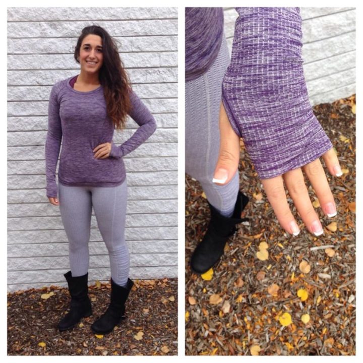 lululemon going grape purple long sleeve swiftly