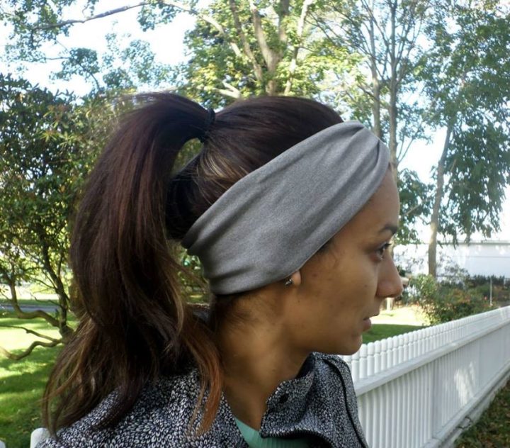 lululemon grey run with me ear warmer