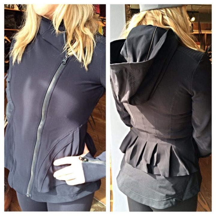 lululemon black bust a move asymmetrical moto jacket