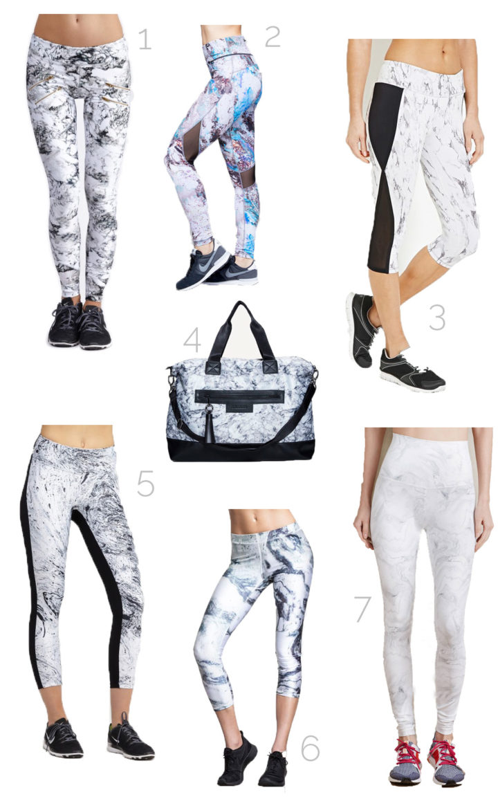 Trending fitness fashion: marble everything for spring