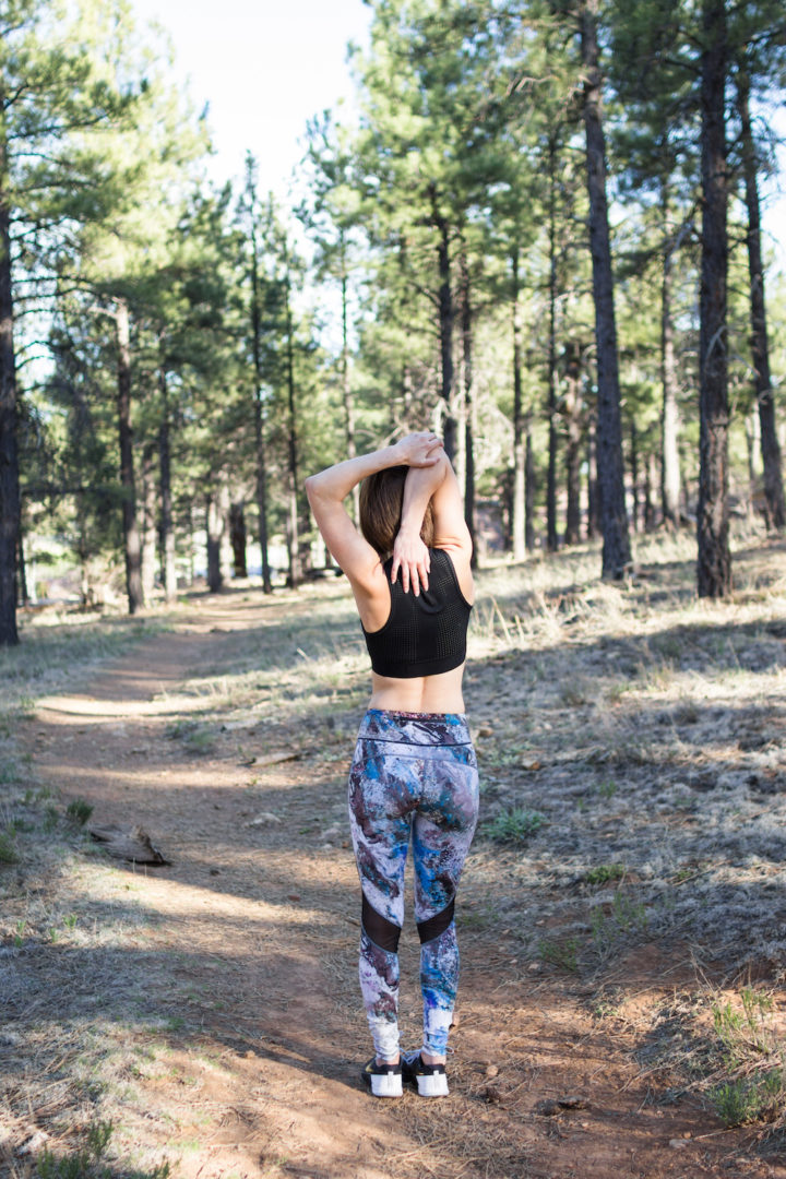 Cute marble print workout tights