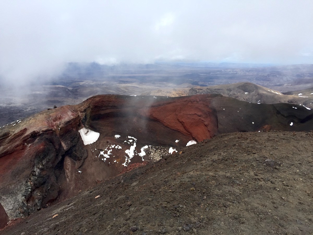 Tongariro Red Crater in clouds - Agent Athletica