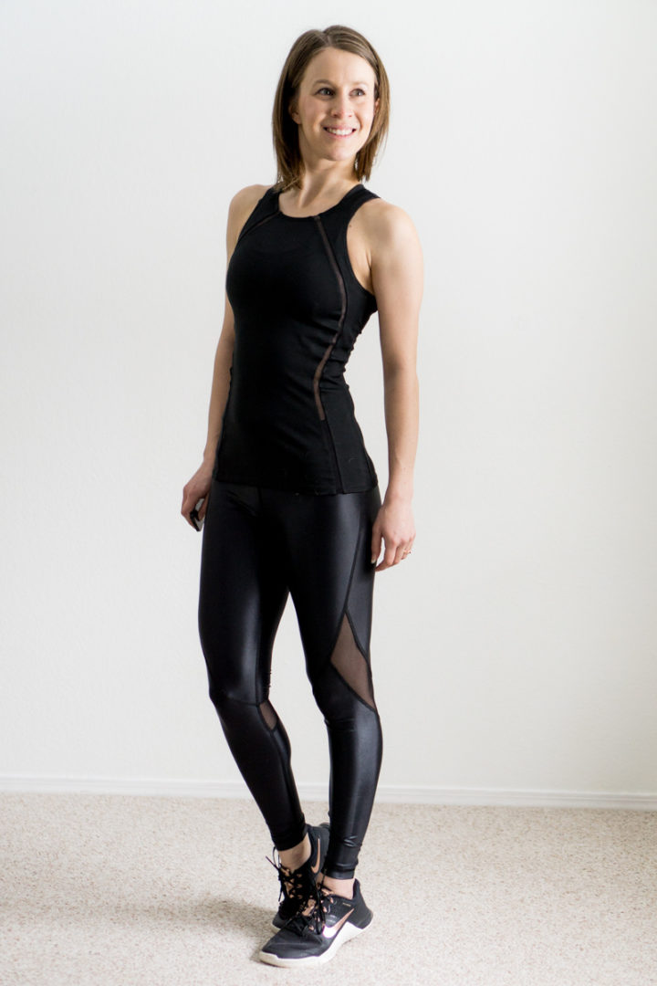Heroine Sport studio tank + Alala liquid black captain tights