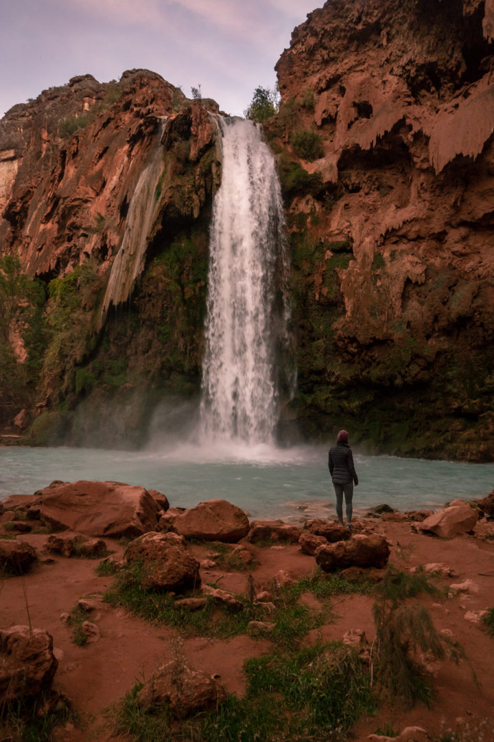 Fall sunset at Havasu Falls