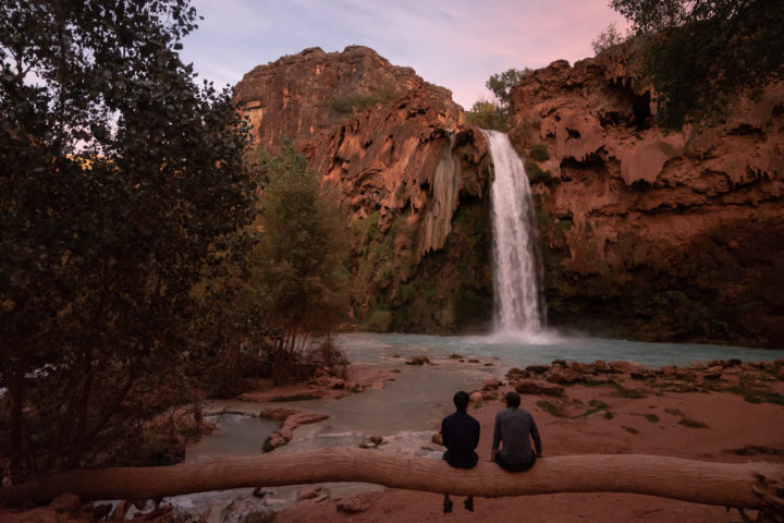 Fall sunset at Havasu Falls