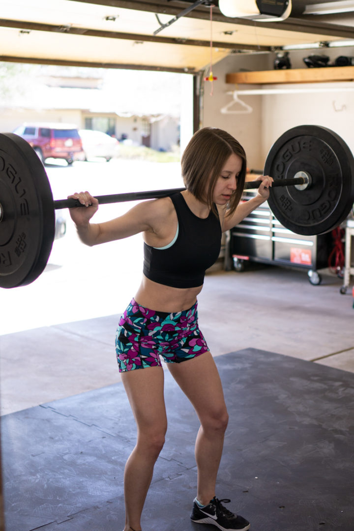 Strength training workout outfit