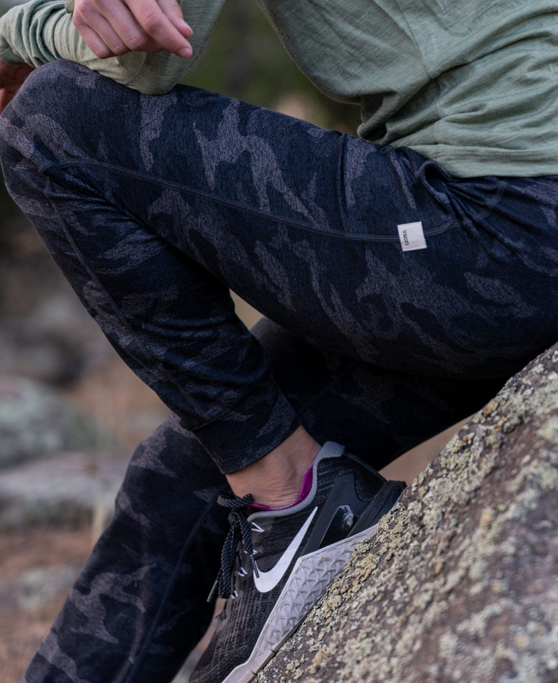 vuori black camo joggers