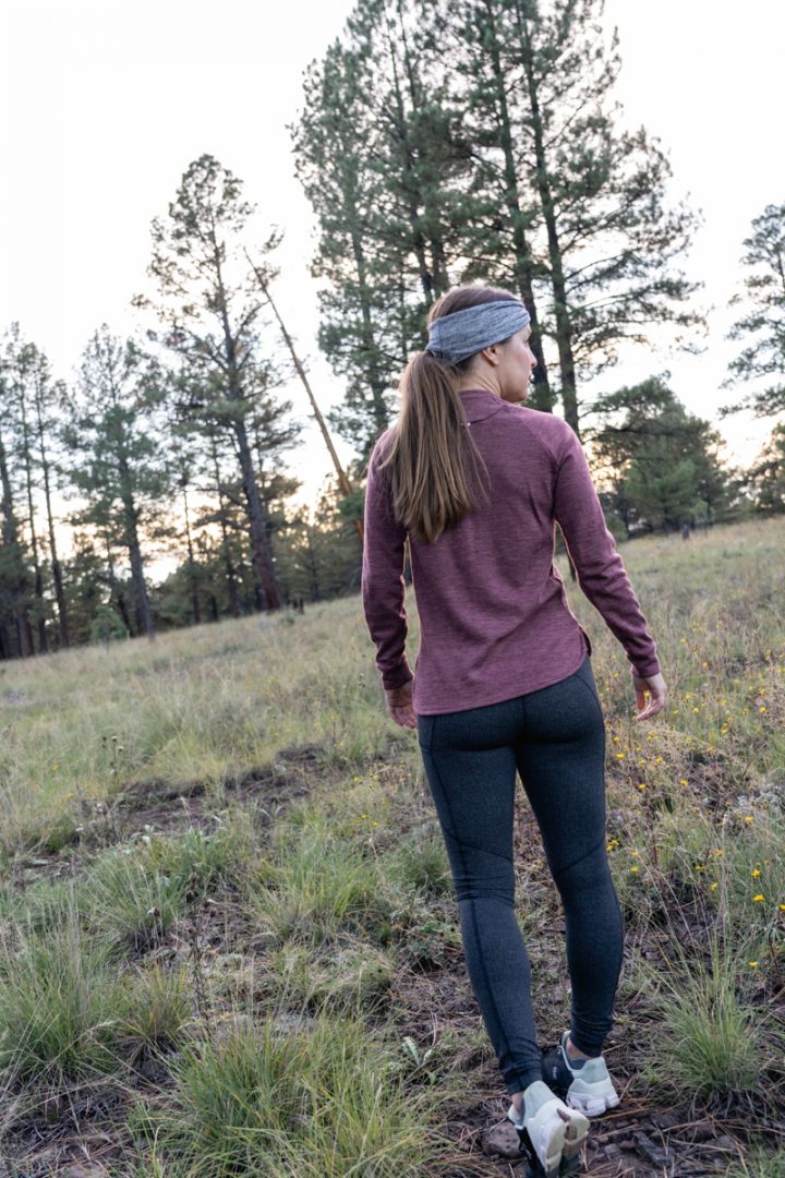 Winter running outfit: Tracksmith downeaster crew